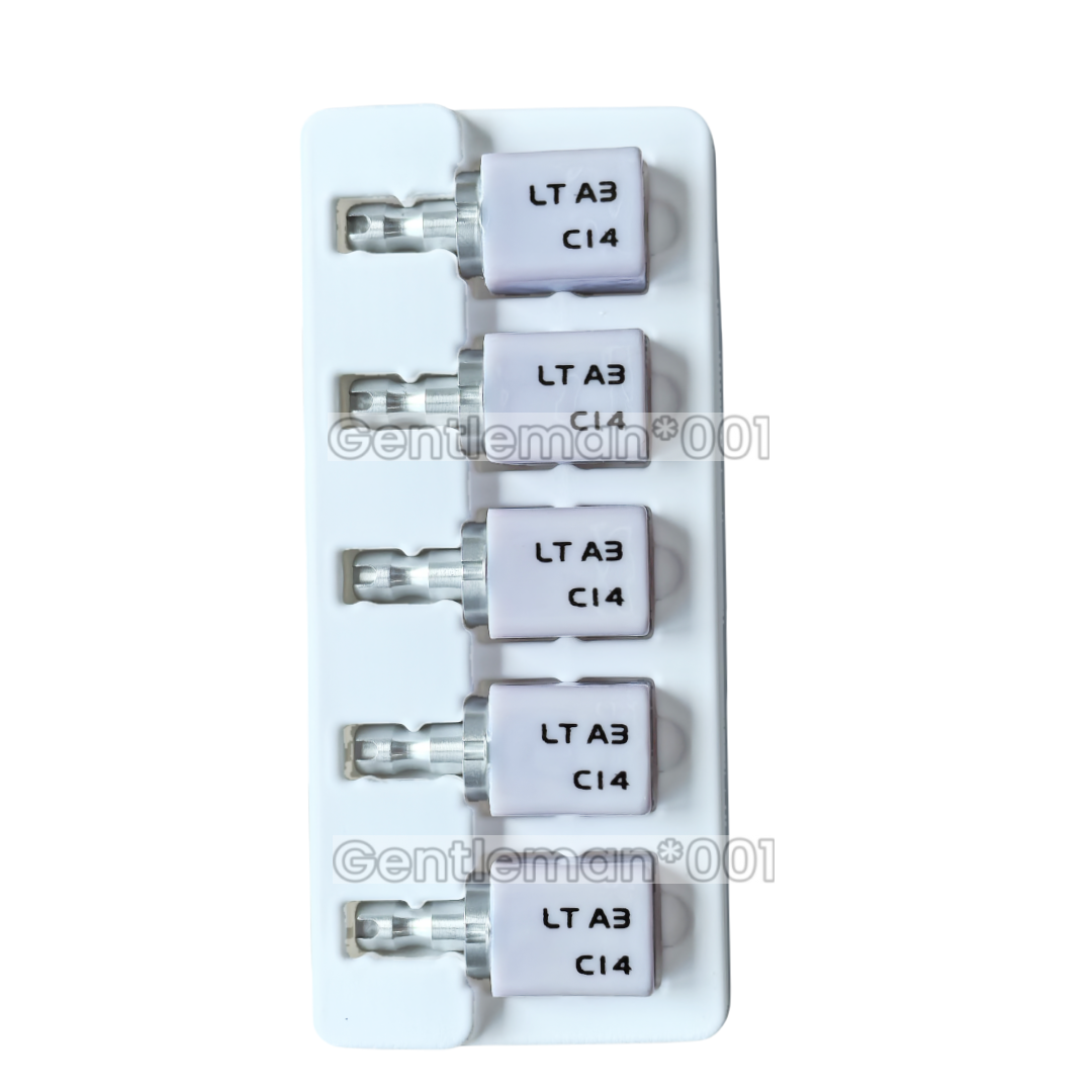 5pcs HT/LT C14 Emax Dental Glass Ceramic Lithium Dislicate CAD/CAM Cerec Blocks