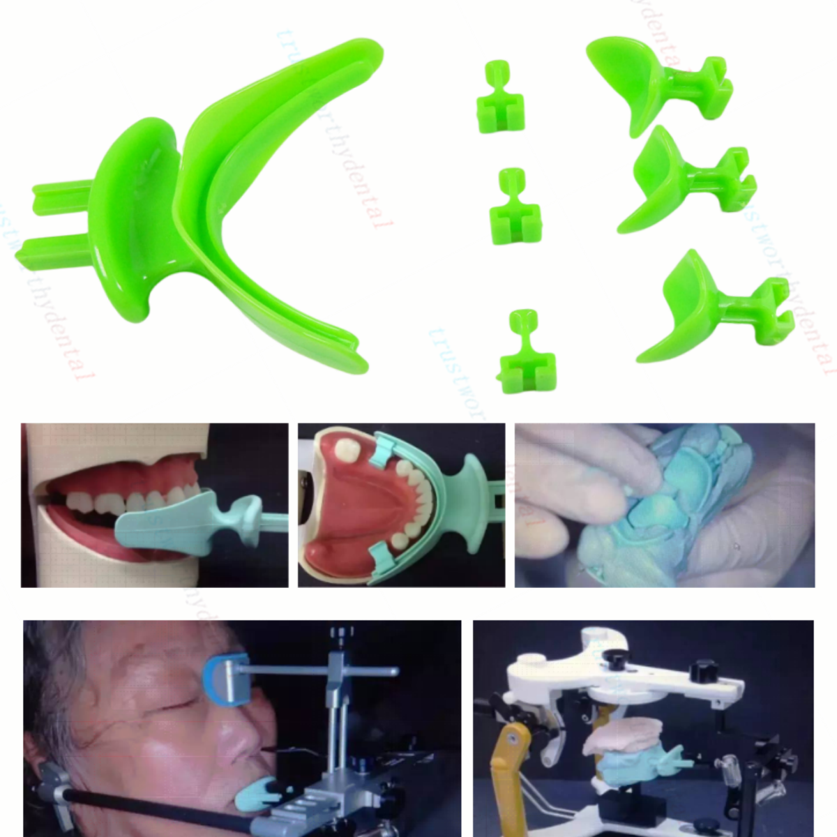 2Sets Dental Centric Tray Occlusal Record Articulator Facebow 2Sets Dental Centric Tray Occlusal Record Articulator Facebow
