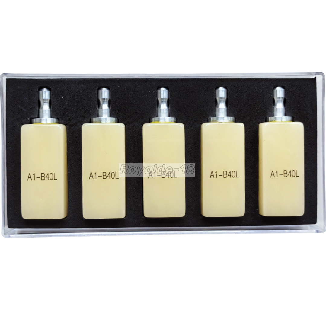 5pcs B40L Sirona MCXL Dental PMMA Blocks Disk B40L Cerec Bleached A1/2/3/BL1
