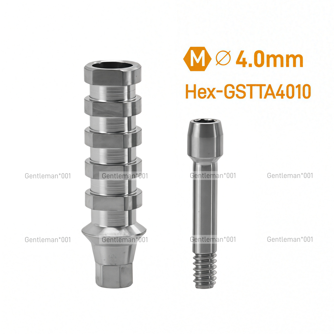 Dental Hex Temporary Abutment Cylinder Mini Regular Ti Screw Ebony OSS GH1.0
