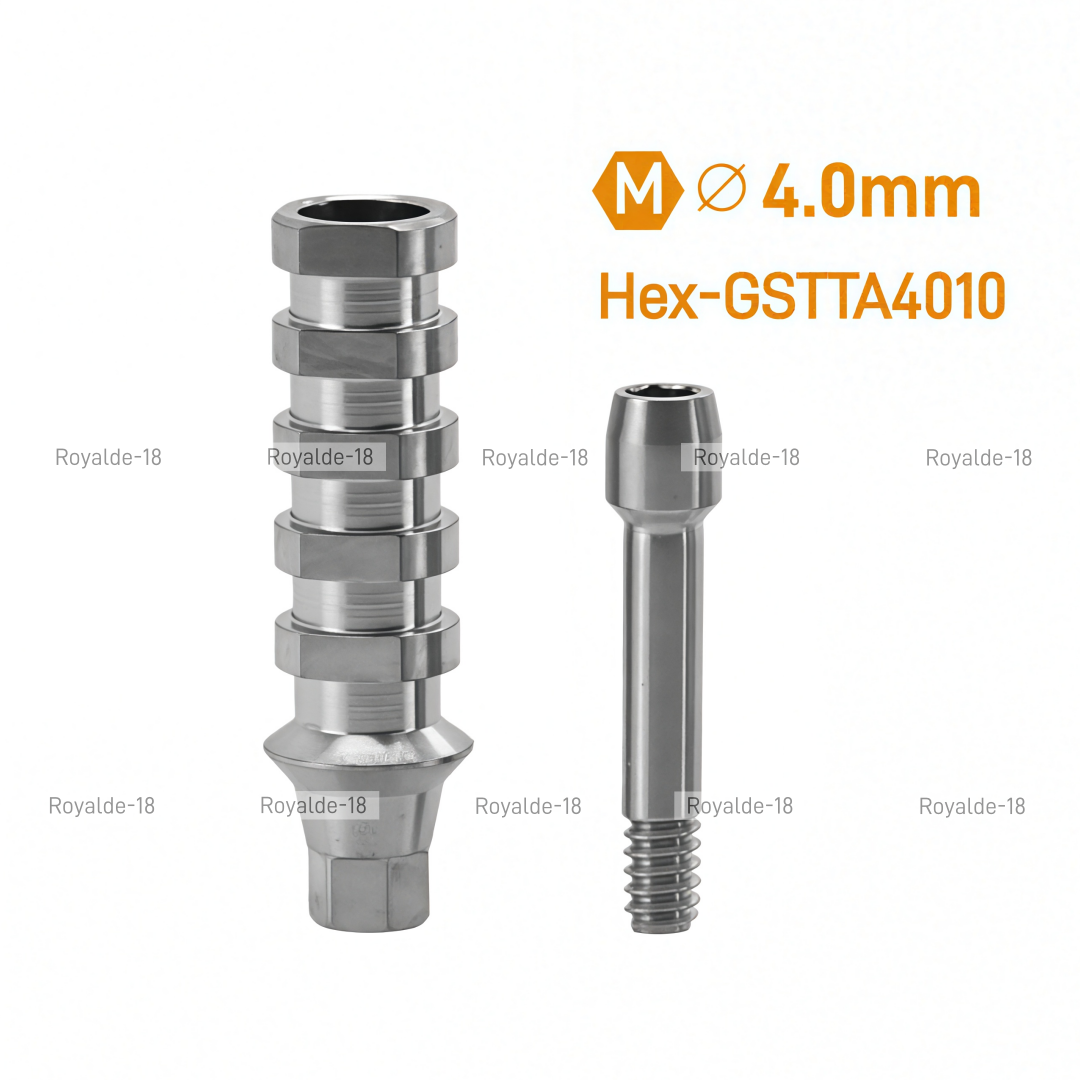 Dental Hex Temporary Abutment Cylinder Mini Regular Ti Screw Ebony OSS GH1.0