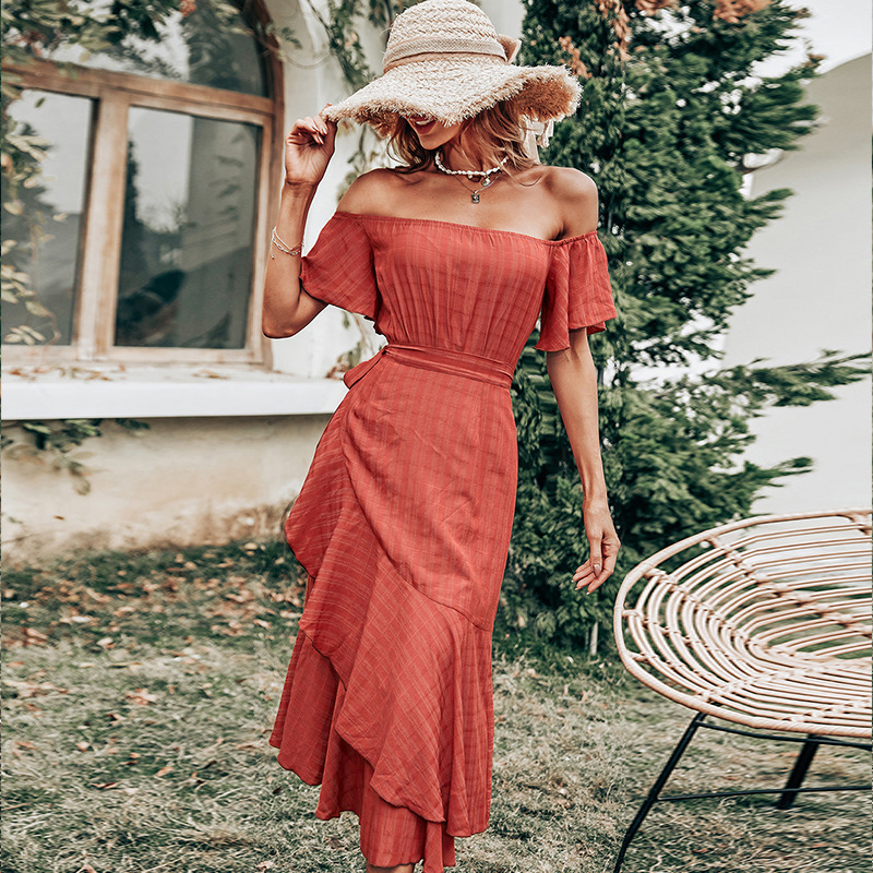 spring off the shoulder dress Alexia Off Shoulder Maxi Dress