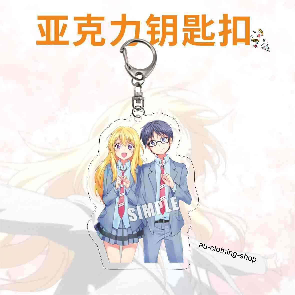Your Lie In April Miyazono Miyazono Kaori Arima Kousei Acrylic Keychain Pendant - Picture 2 of 4
