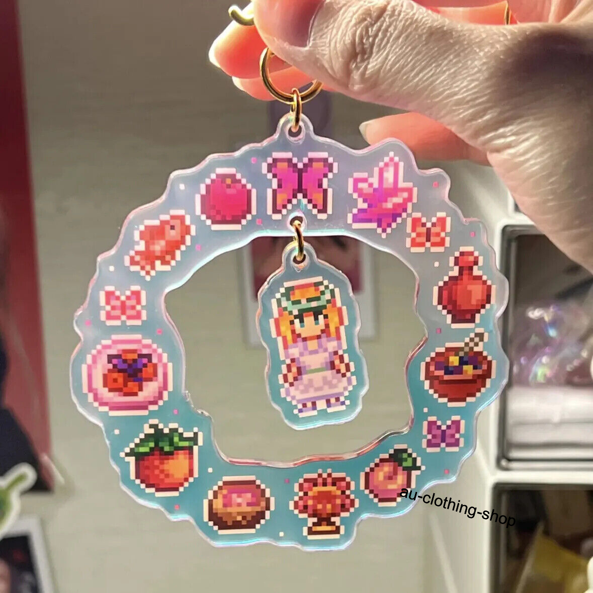 Stardew Valley Haley Sam Sebastian Pixel Style Acrylic Keychain Pendant 10Cm - Picture 5 of 8