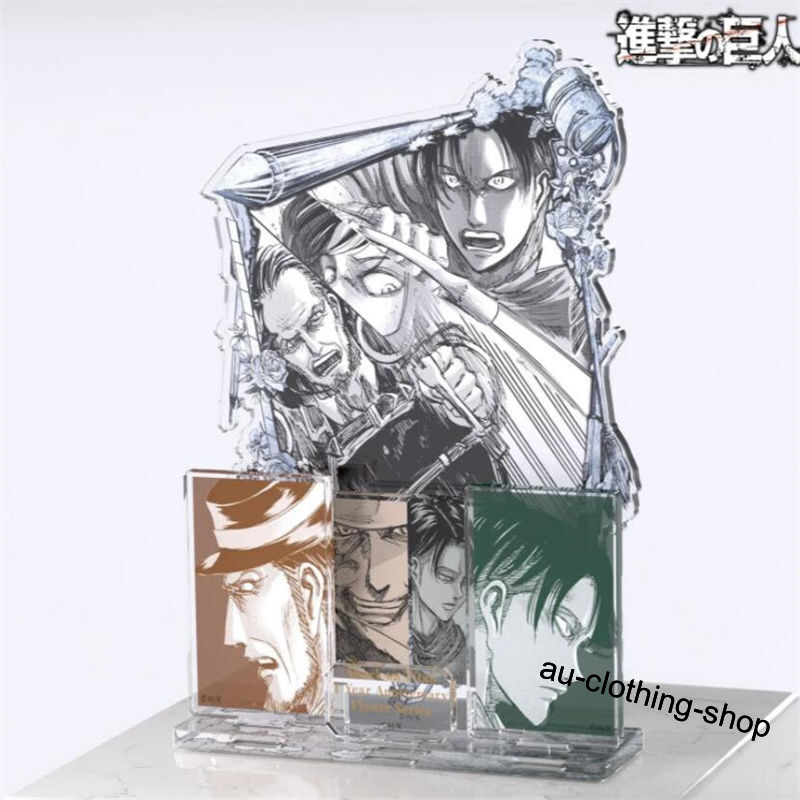 Official Attack On Titan Eren Jaeger Levi Ackerman Acrylic Figure Decor Model - Picture 15 of 21