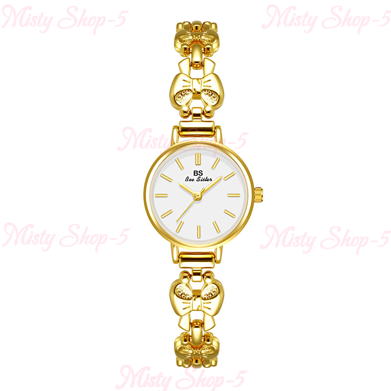 Teenage Bow Strap French Vintage Style Unique Fine Waterproof Ladies Watch