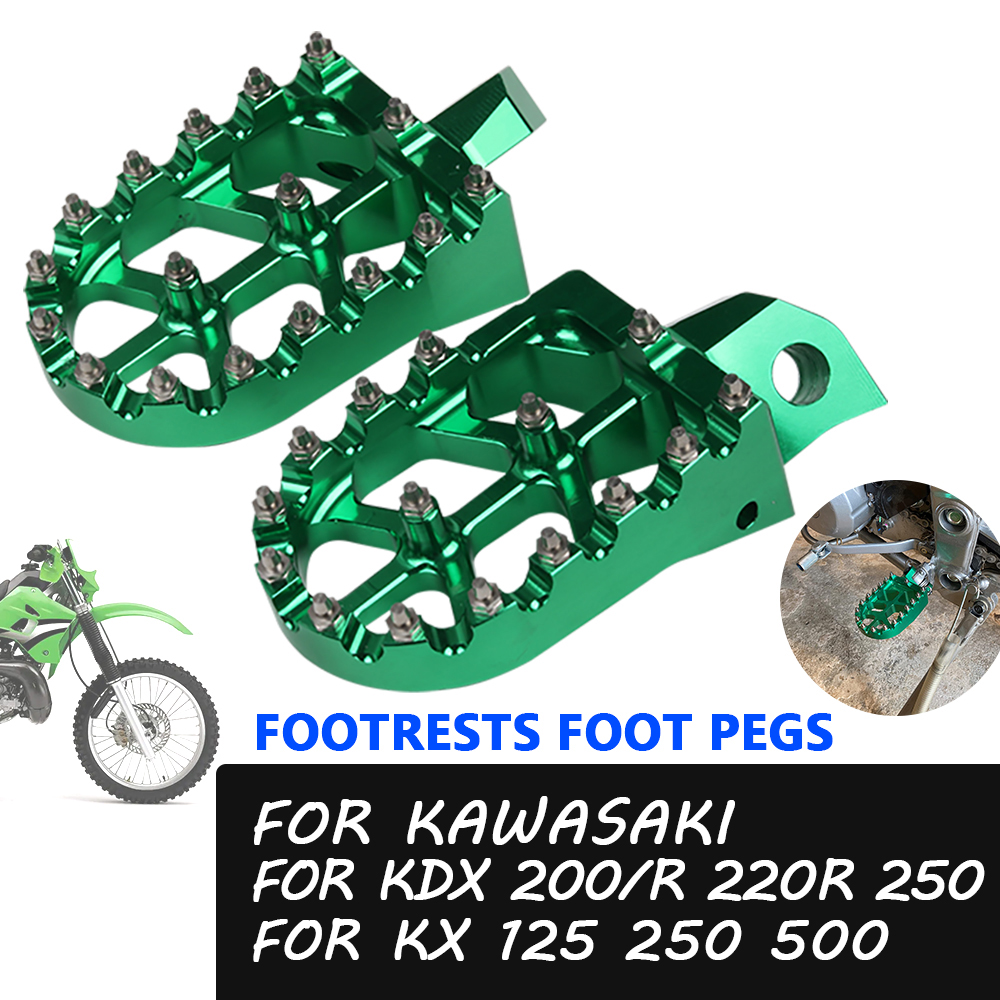 For Kawasaki KDX200 KDX200R KDX220R KDX250 Footrest Footpegs Foot