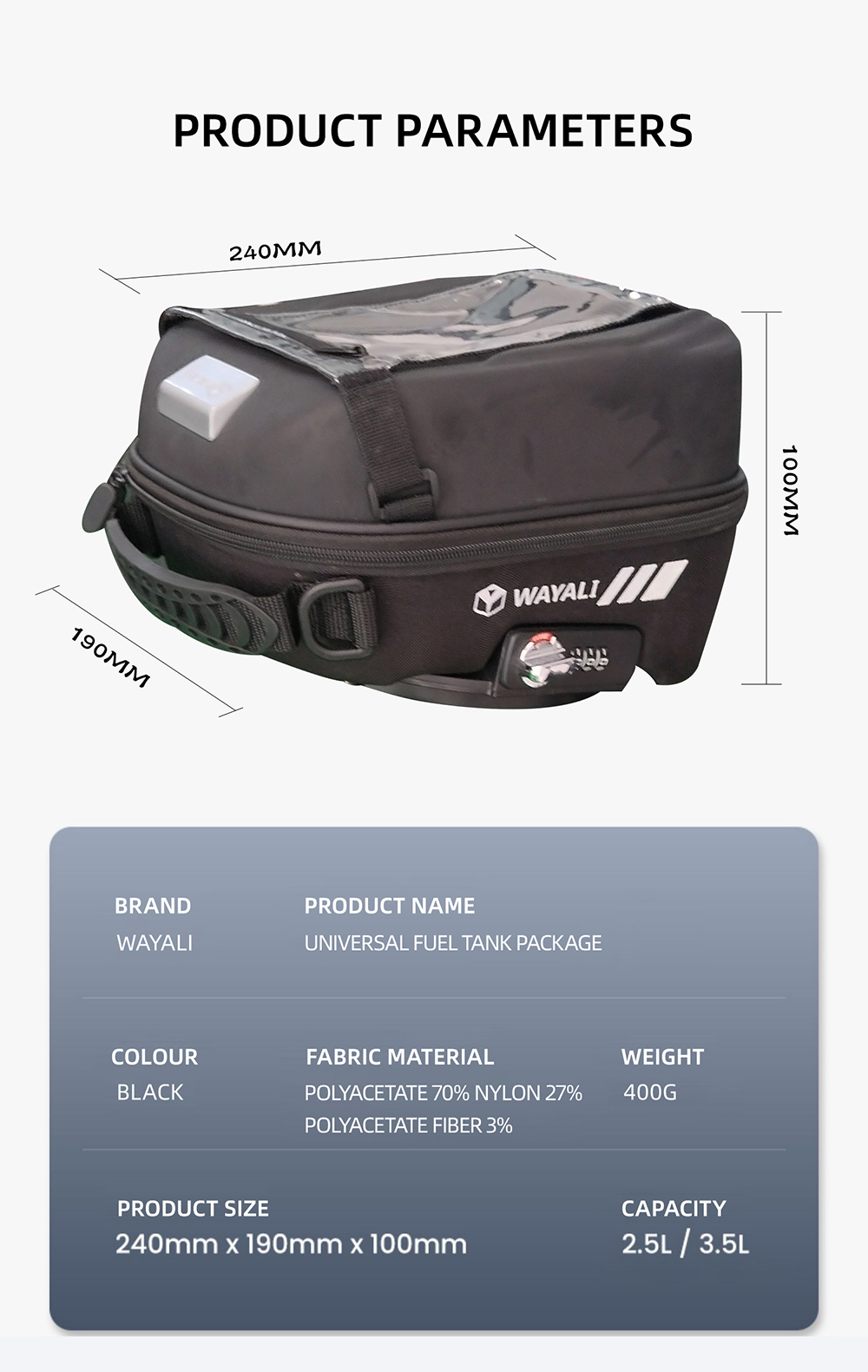 Motorcycle Tank Bag For CFMOTO 800MT 800NK 250NK 400NK 650MT 650GT