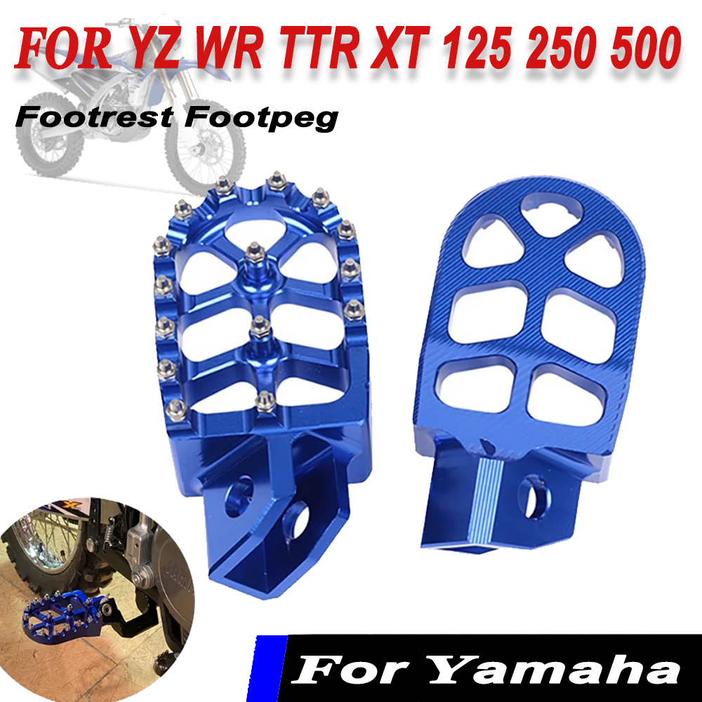 Blue For YZ80 YZ125 YZ250 XT250 WR250 Foot Pegs Footpegs Footrest