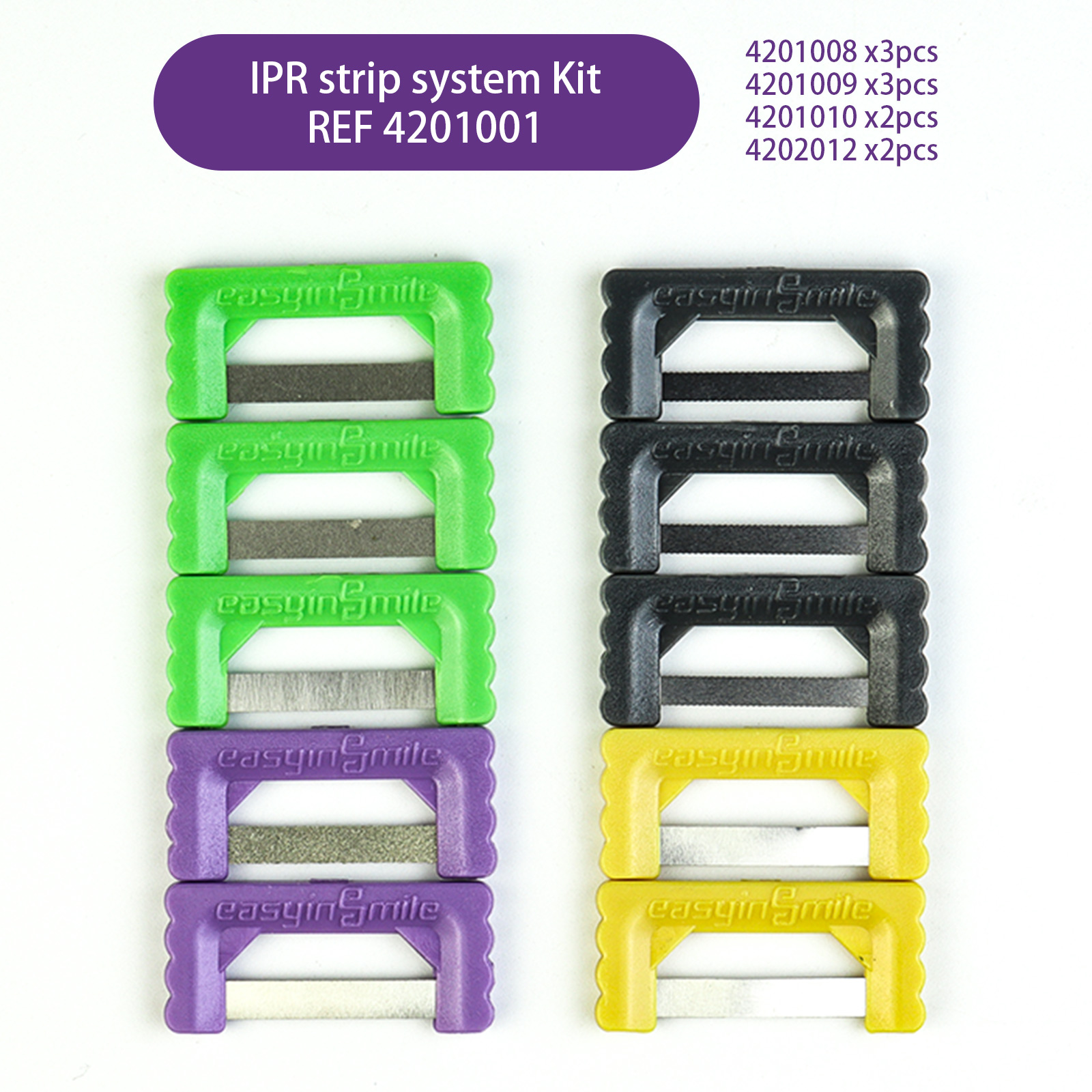 Dental IPR Orthodontics Kit 10 Pcs/set Reciprocating Reduction Strips Polish Saw