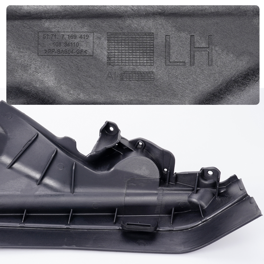 Auto-summer 3PCS Engine Upper Cover Compartment Partition Panel For BMW X5 X6 E70 E71 (2006-2014) – Black, Direct Replacement