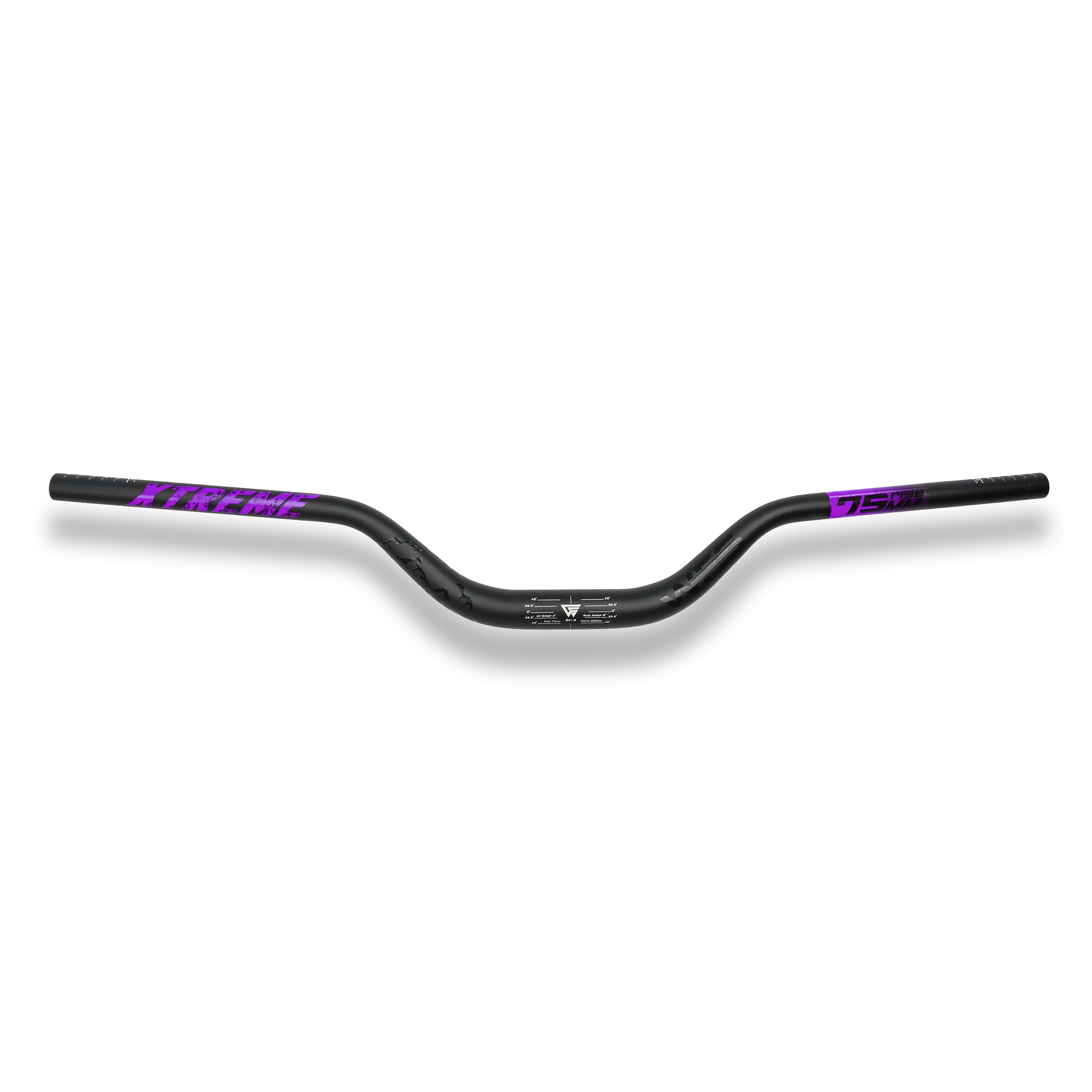 WFS Xtreme 31.8 x 800mm Handlebar 75mm Rise, Black x Purple | eBay