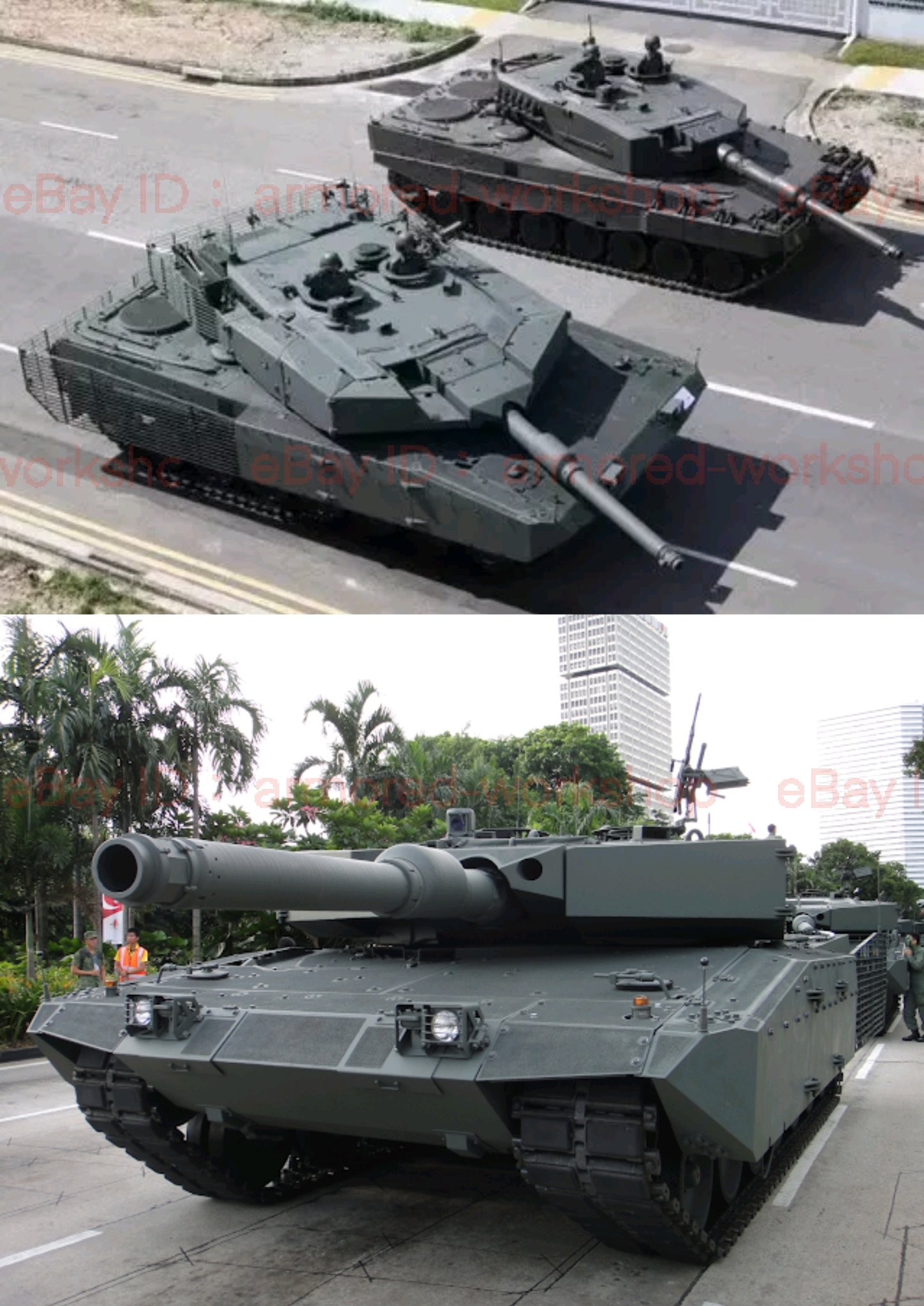 3D Printed 1/72 D-series Leopard 2 SG main battle tank Unpainted