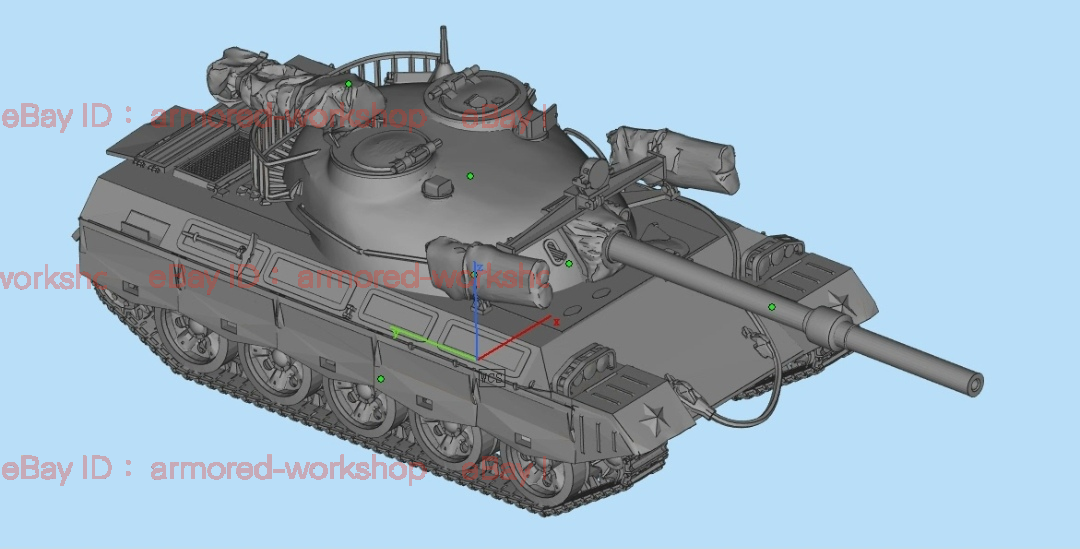 3D Printed 1/72 C Series 122TM medium tank Unpainted