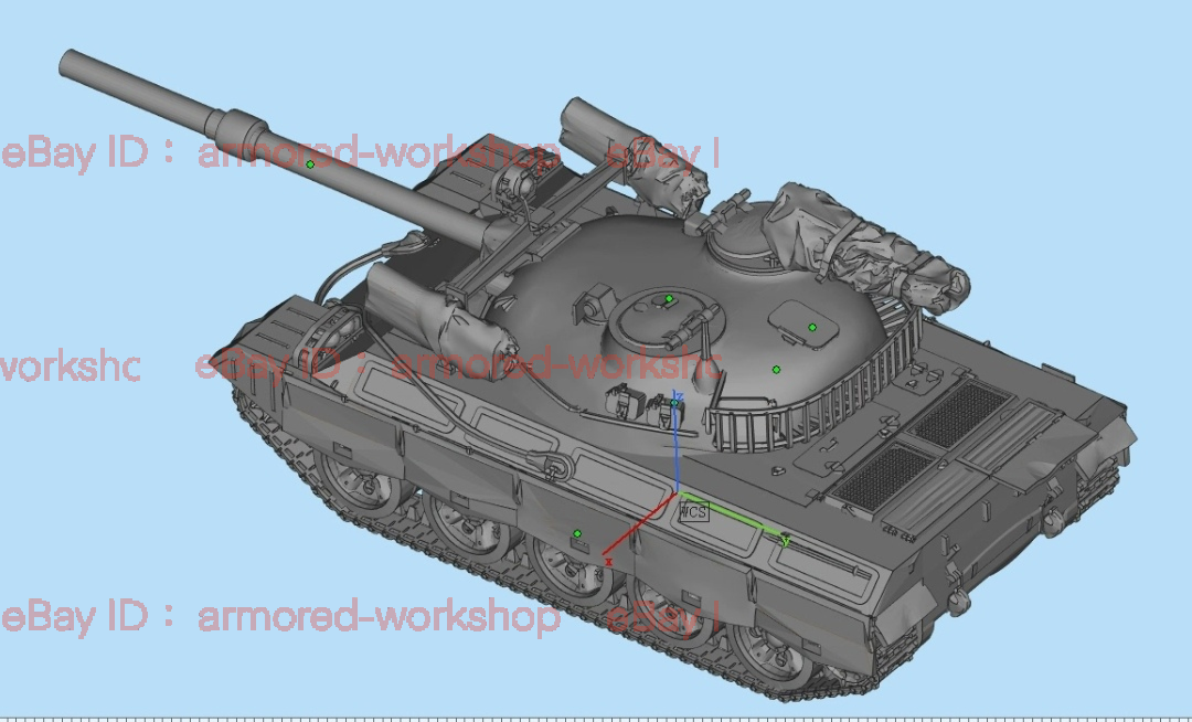 3D Printed 1/72 C Series 122TM medium tank Unpainted