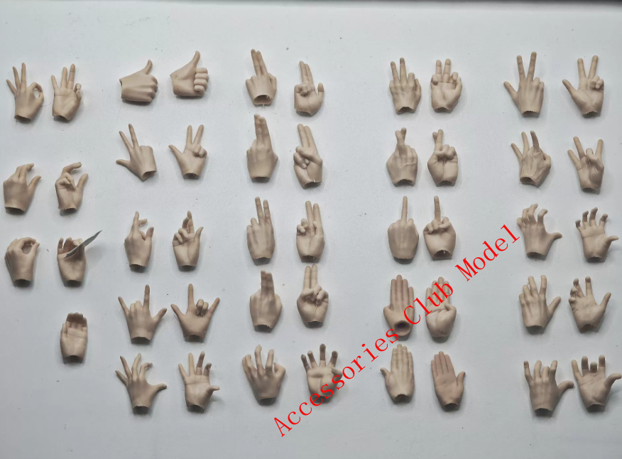 1/12 48 PC Hand Gesture Resin Accessory Set Fit 6″ VTOYS Action Figures