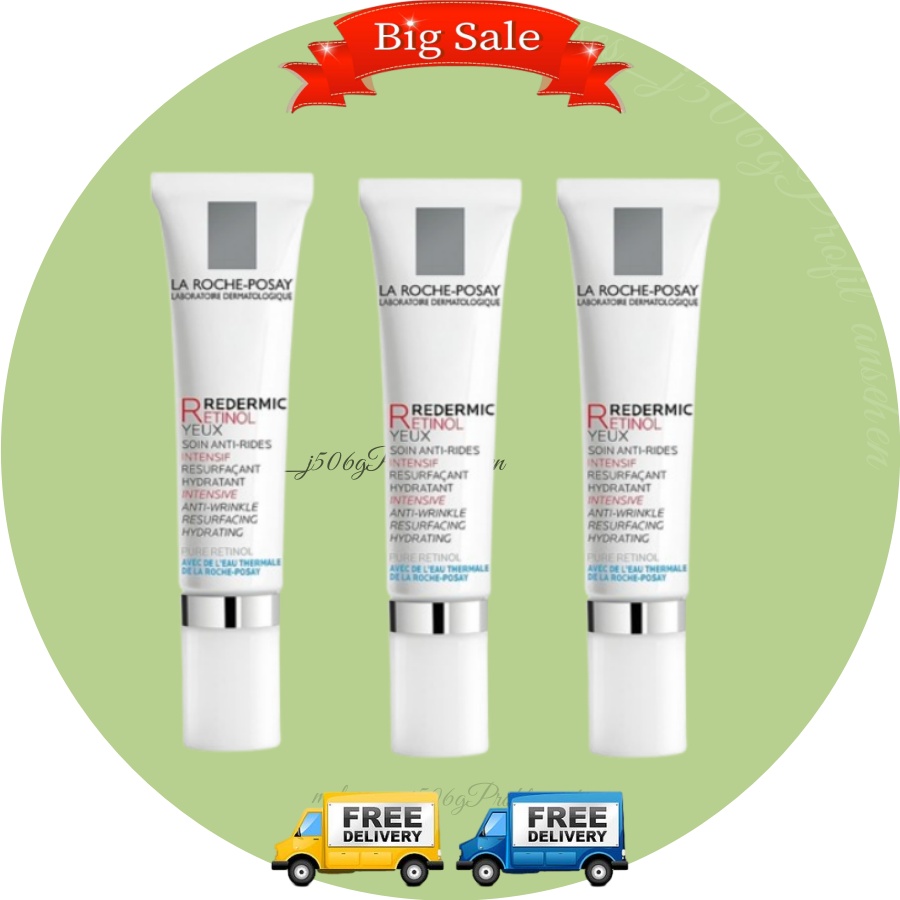 1/2/3X| La-Roche-Posay-Redermic R Retinol Eye Cream Anti-Aging Retinol Eye Cream