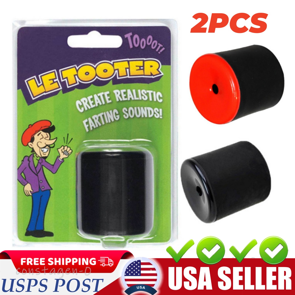 2Pcs Novelty Squeeze Pooter Fart Machine Funny Prank Farting Noise Maker Joke US