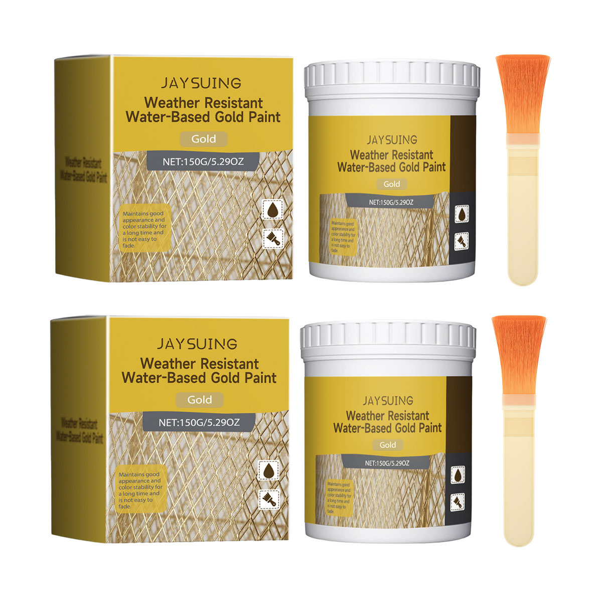 Weather Resistant Water based Gold Paint,Exterior Decoration Paint Fast Drying