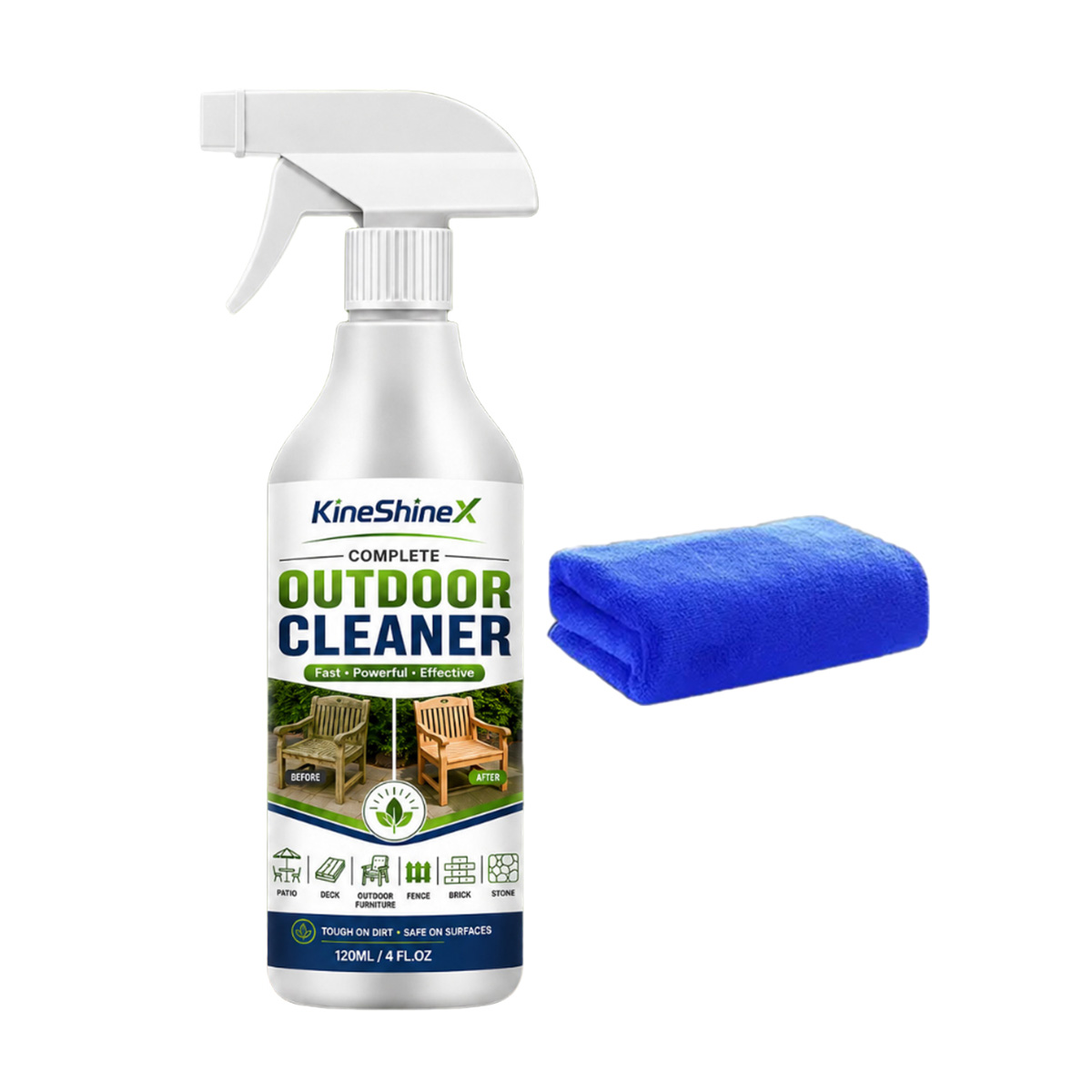 Outdoor Surface Cleaner Spray, Multi-Surface Cleaner For Patio,Deck,Brick,Stone
