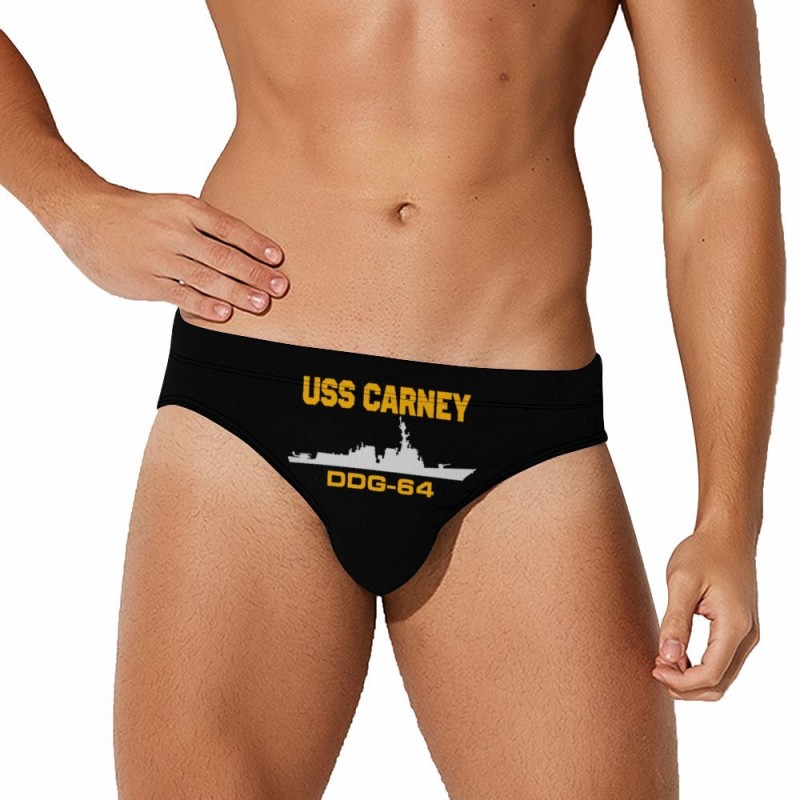 Veterans USS CARNEY DDG-64 Men's Swimming Trunks Men's Beach Swim Shorts