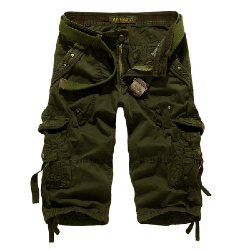 Pantalones Cortos de Carga de Combate Militar Táctico para Hombres Pantalones Informales Camuflados Ejército Medio Pantalones - Imagen 14 de 15