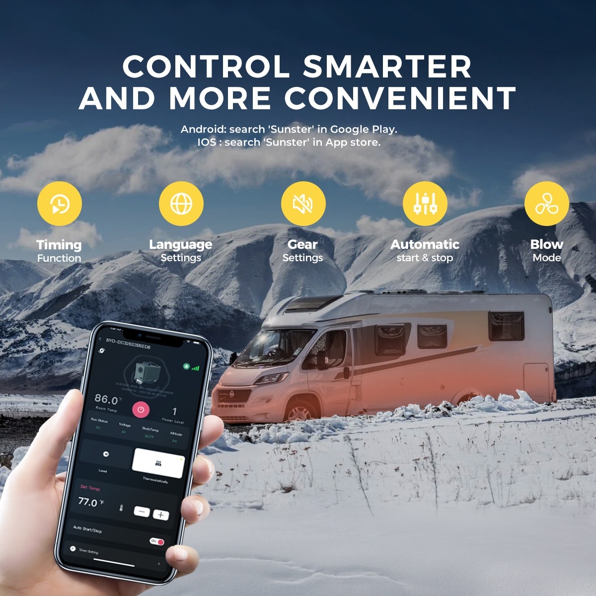 Smart app control via Bluetooth