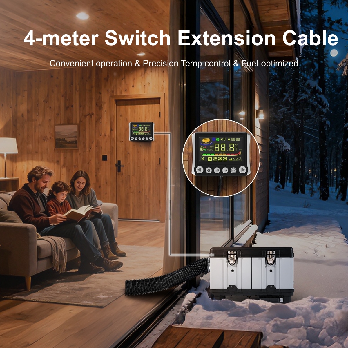4-metre switch extension for indoor temperature control