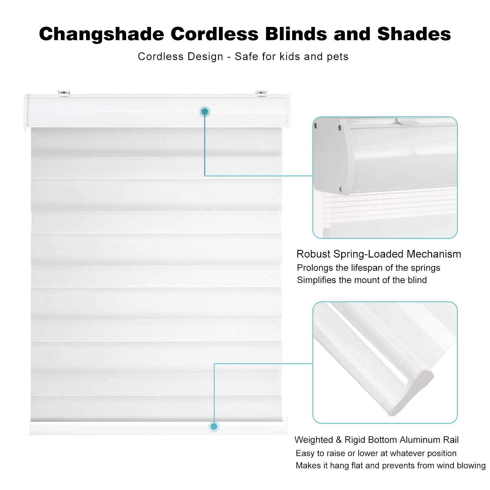 85% Blackout Window Shade Curtains Dual Zebra Roller Blinds Easy To Install
