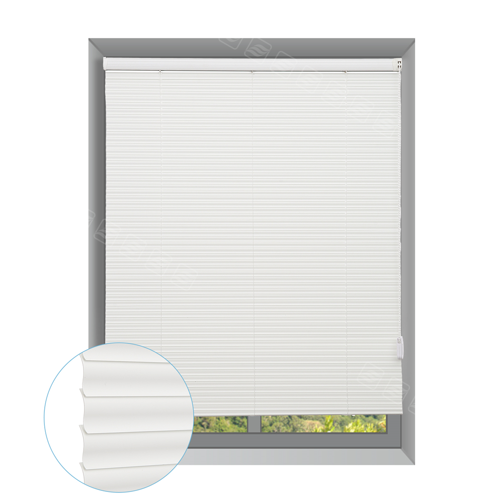 Corded Mini Blind Single Touch 1 Inch Window Shades in Choose Size Customize-S