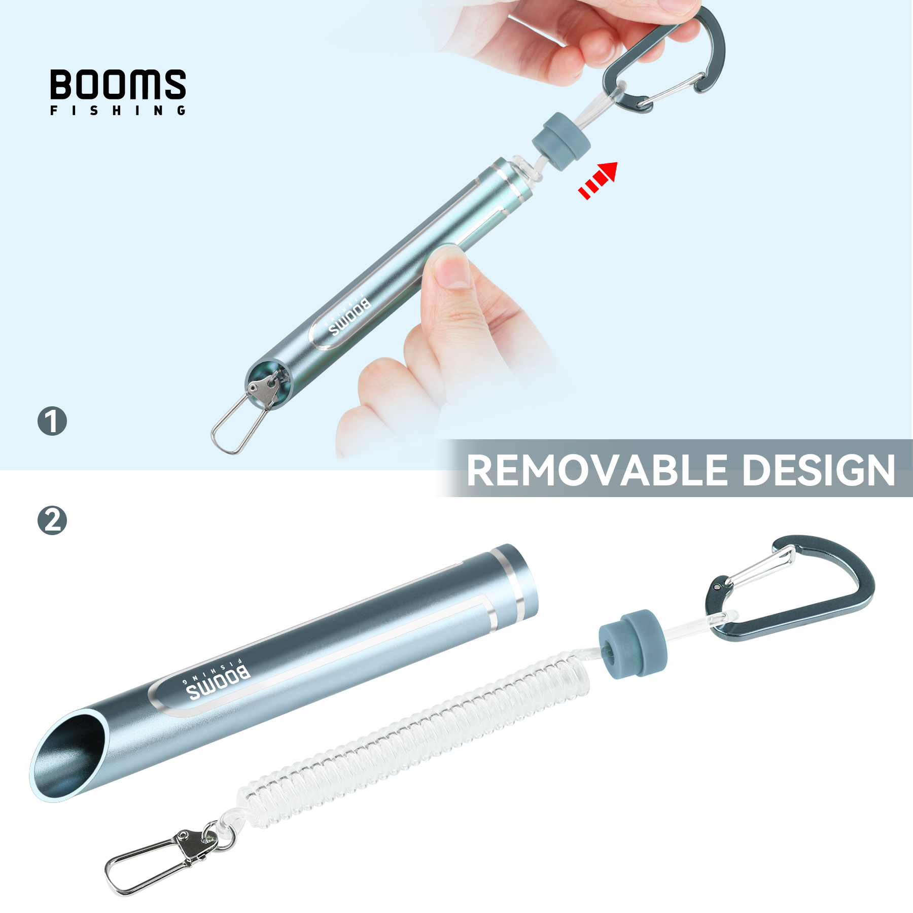 Description Picture 6 of itemBooms Fishing T09 Tubular Buckle Scalable Elasticity Safety 80CM Lanyard For Outdoor Fishing Retention Rope Tool Accessories